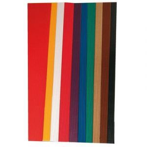 Feuille ondule ondulor media 50x70 assorti - Paquet de 10