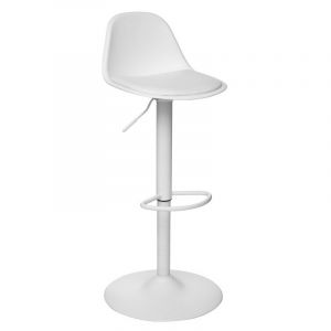 Image de Atmosphera Tabouret bar d&eacute;co style scandinave alko - blanc
