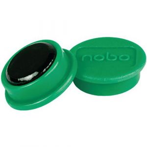 Nobo Jeu d'Aimants pour Tableau Blanc Magnétique, 13mm, Lot de 10, Vert, 1915289