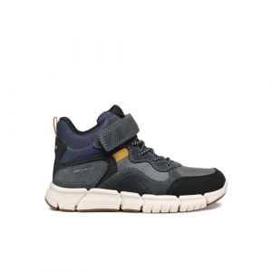 Geox J FLEXYPER Boy B ABX Bottine, DK Grey/Navy, 30 EU