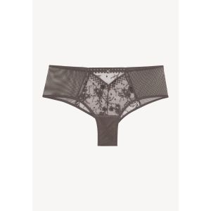 Shorty brod&eacute; en tulle - Gris
