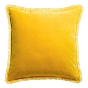 Vivaraise Coussin uni Fara curry 45 x 45 cm CURRY