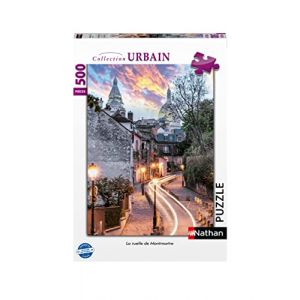 Nathan Puzzles - Puzzle 500 pièces-La Ruelle de Montmartre Adulte, 4005556873234