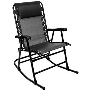 Amazon Basics Basics Fauteuil à bascule pliant - Noir - JC044