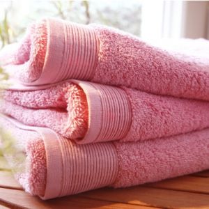 Image de Blanc des vosges Eponge unie Tapis de Bain Coton Bois de rose 50 x 90 cm