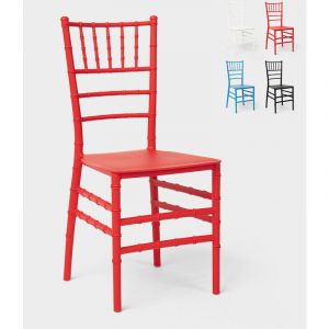 Ahd Amazing Home Design Chaises cl iques et traditionnelles pour les cérémonies de restauration et les mariages Chiavarina X, Couleur: Rouge