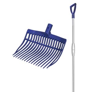 Fourche arrondie + manche télescopique en aluminium V-Plast