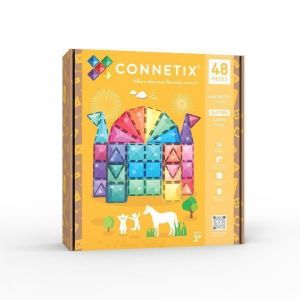 CONNETIX Tuiles Magnétiques Pack Château Pailleté 48 Pièces
