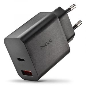 NGS Chargeur ERA 20W Black GaN USB-C PD PPS USB-A QC3.0 Charge rapide