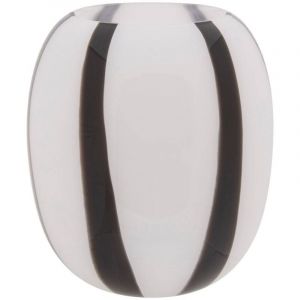 Atmosphera Vase Piero noir et blanc H20cm cr&eacute;ateur d'int&eacute;rieur