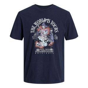 Jack & Jones Jorheavens T-Shirt SS Crew Neck Sn, Sky Captain, S Homme