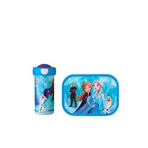 Rosti mepal Set Déjeuner Campus - Set Déjeuner pour Enfants avec Tasse et Panier-repas - Set Déjeuner pour L'école - Lavable au Lave-vaisselle et Sans BPA - 300 ml + 750 ml - Frozen 2