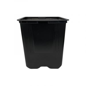 Pot carré - 0,7L - Noir - 11x11x12 cm