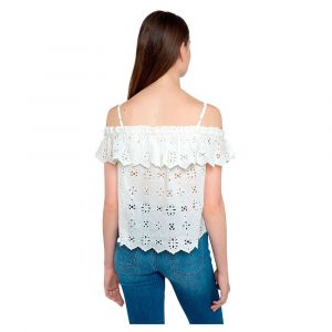 Image de Pepe Jeans Chemisier bretelles motif ajouré. Blanc - Taille 40