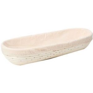 Patisse Banneton ovale - Rotin naturel - Toile amovible - 28 x 13 cm