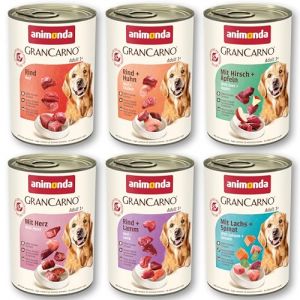Lot Animonda GranCarno 12 x 400 g - lot mixte 1 (6 vari&eacute;t&eacute;s)
