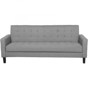 Beliani Canapé lit en tissu gris clair VEHKOO