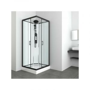 Azura home design Cabine de douche KINEDA II sans toit 90x90x225 cm montage rapide
