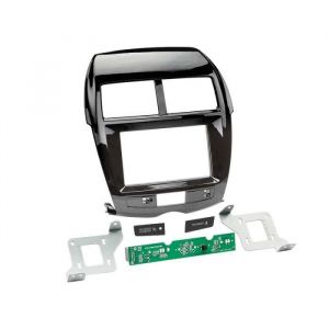 Adaptateur de façade 2-din pour citroen c4 / peugeot 4008 noir piano