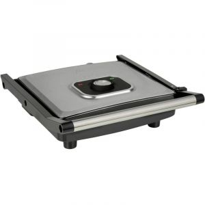 Tristar Grille-viande GR-2858 - Pour viande, poisson, légumes, paninis et croque-monsieur - Surface de cuisson 30 x 26 cm - 2 pièces - 2 000 W