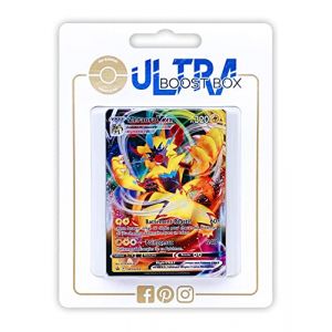 Zeraora VMAX SWSH264 Full Art - Myboost X Epée et Bouclier 12 Tempête Argentée - Coffret de 10 cartes Pokémon Françaises