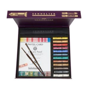 Sennelier Pastels &agrave; l'&eacute;cu Coffret carton magn&eacute;tique 12 pastels