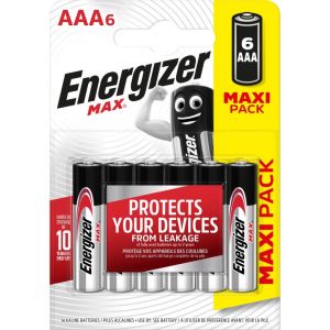 Image de Energizer 6 piles LR03/AAA Max