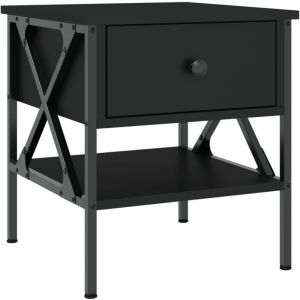 VidaXL Table de chevet noir 40x42x45 cm bois d’ingénierie 825953