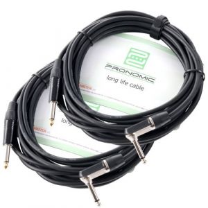 Pronomic Stage INST-A-6 câble instrument fiche coudée 6 m lot de 2