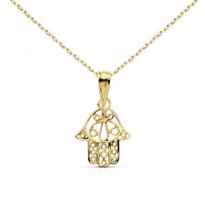 Collier L'atelier D'azur Collier - Pendentif Or Jaune Main de Fatma - Chaine Dorée - Couleur Unique - Taille Doré