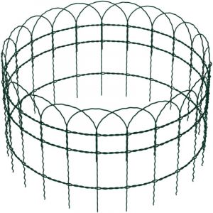 wiltec Grillage souple Mailles 9x15 cm Hauteur 0,4 m Longueur 25m Acier revêtu de pvc Fil ø 2mm Clôture Jardin Bordure décorative Délimitation Espace