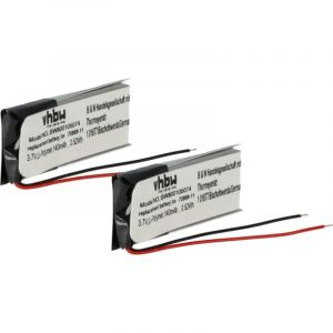 Vhbw 2x Batterie Remplacement Pour Jabra Ahb371030pa, 73366-01, 70868-1 Pour Casque Audio, Écouteurs Sans Fil (140mah, 3,7v, Li-Polymère)
