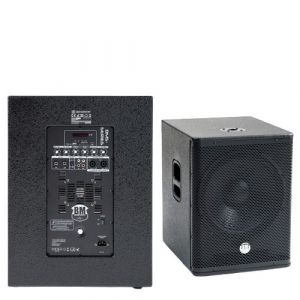 Bm sonic Pack sono DJ 1200W complet Enceintes Subwoofer 38cm USB Bluetooth Câbles Portique LED UFO Bar Salle des fêtes
