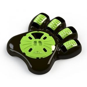 Aikiou Interactive Paw Bowls Jouets Autres pour Chien Marron/Vert