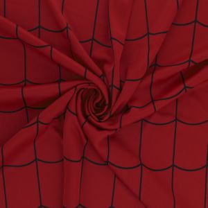 Tissu type Spider-man rouge ou / et noir vendu par 50 cm(...) - 0004 Rouge