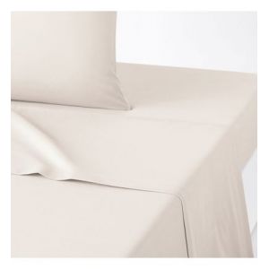 Drap plat uni en coton biologique, Scenario Beige Couleur Beige Taille 180 x 290 cm