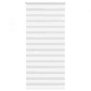 VidaXL Store zèbre blanc 105x200 cm largeur du tissu 100,9cm polyester, store à enrouleur zébré, store zébré pour fenêtre, 4014782