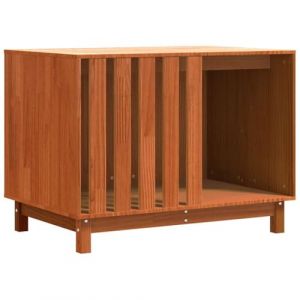 VidaXL Maison pour Chiens Brun cire 90 x 60 x 67 cm Pin massif