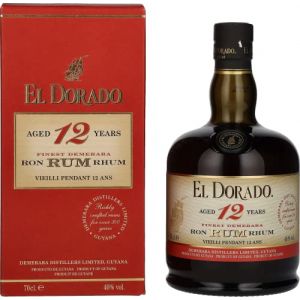 El Dorado 12 ans – 40²% Alcool – Origine : Guyanne Britannique – Bouteille 70 cl