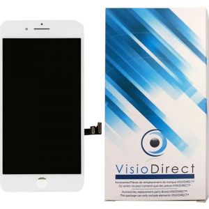 Visiodirect Ecran complet pour iPhone 8 téléphone portable blanc vitre tactile + écran LCD sur chassis