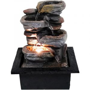Arum Lighting Fontaine d'intérieur led de table rockflow