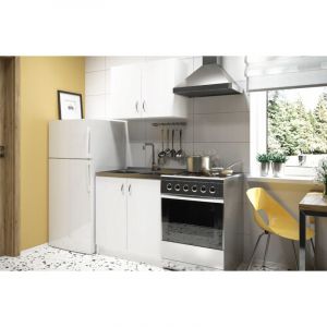 Meuble de cuisine blanc sous &eacute;vier 80x50 sur pied