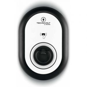 Wallbox Station de charge Technivolt 100 11 kW avec prise de charge int&eacute;gr&eacute;e noir