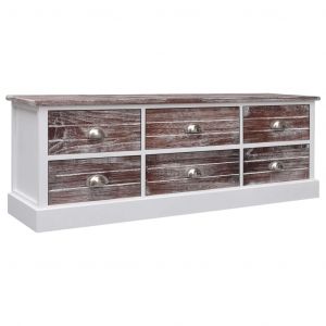 VidaXL Meuble TV Marron 115 x 30 x 40 cm Bois