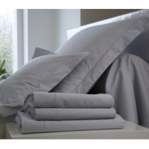 Blanc des vosges Drap Plat Satin Uni Métal Finition Bourdon