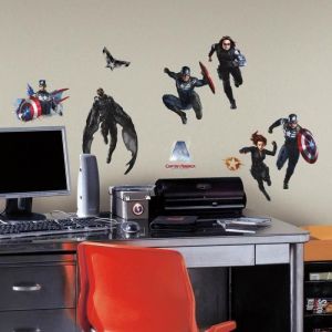 ROOMMATES 25 stickers repositionnables Captain America Winter Soldier