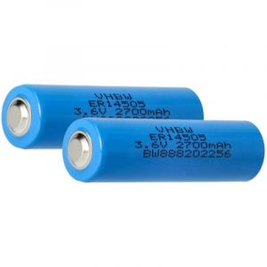 Vhbw 2x Piles au lithium ER14505 compatible avec Viessmann Trimatik, Trimatik 2 - Piles sp&eacute;ciales (2700mAh, 3,6V, Li-SOCl2)