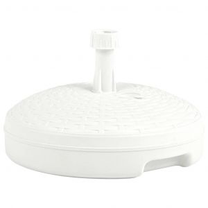 VidaXL Socle de parasol rempli de sable/d'eau 20 L Blanc Plastique