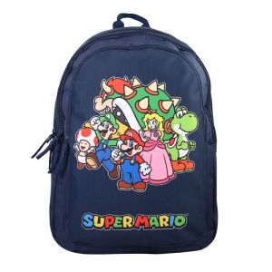 Bagtrotter - super mario - sac à dos scolaire - marine - 2 compartiments