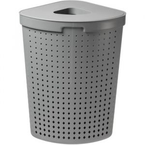 Panier à linge 62L gris Rangement Plast Team Seoul